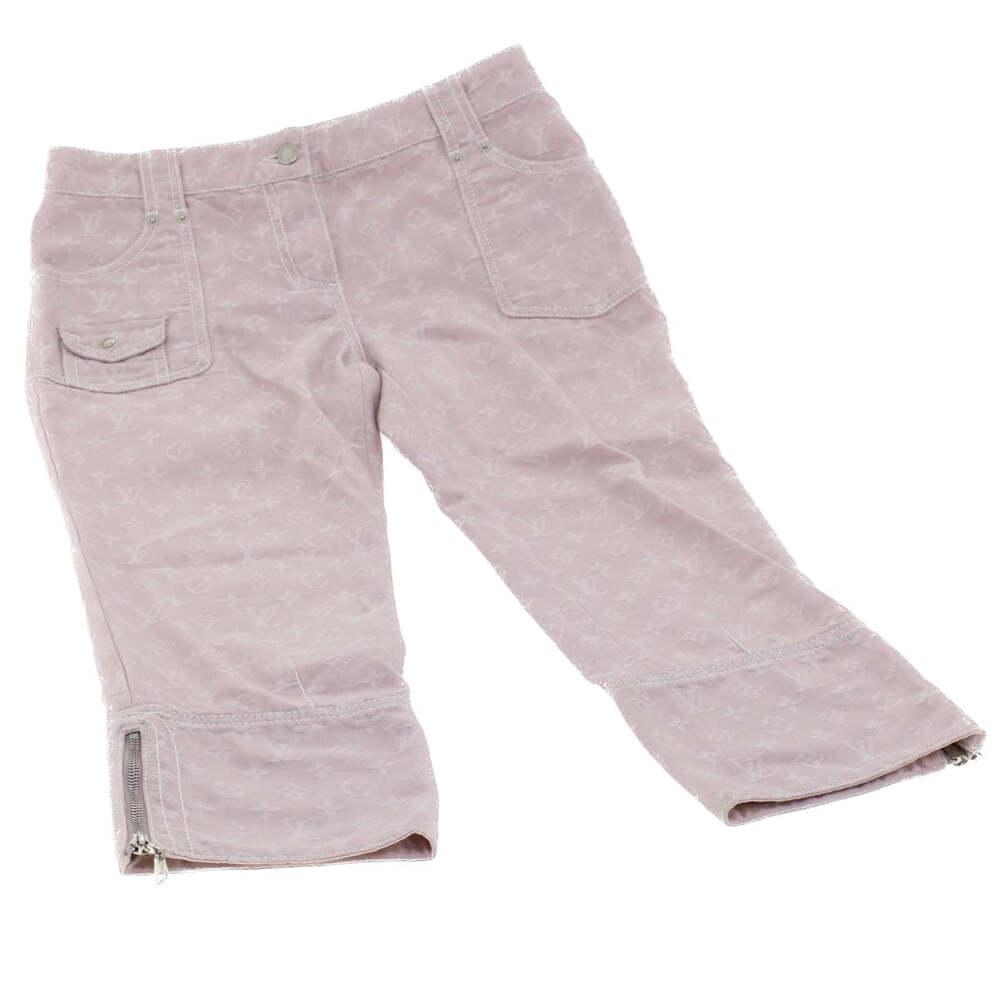 Louis Vuitton Denim Capri Pants 38 Pink #344074L79B